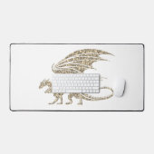 Geweldige Golden Mosaic Dragon Bureaumat (Keyboard & Muis)