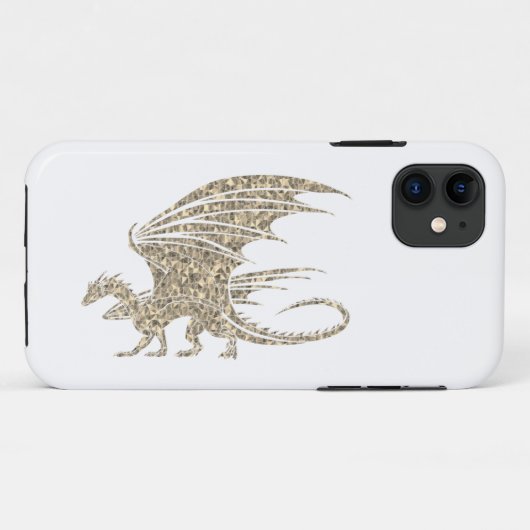 Geweldige Golden Mosaic Dragon Case-Mate iPhone Case (Achterkant (horizontaal))