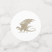 Geweldige Golden Mosaic Dragon Confetti (Kleine voorkant)