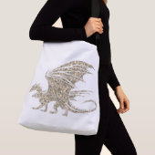 Geweldige Golden Mosaic Dragon Crossbody Tas (Dichtbij)