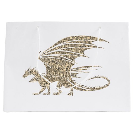 Geweldige Golden Mosaic Dragon Groot Cadeauzakje (Voorkant)