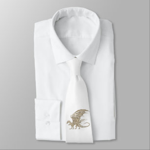 Geweldige Golden Mosaic Dragon Stropdas