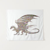 Geweldige Golden Mosaic Dragon Wandkleed (Voorkant (horizontaal))