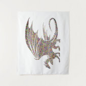 Geweldige Golden Mosaic Dragon Wandkleed (Voorkant)