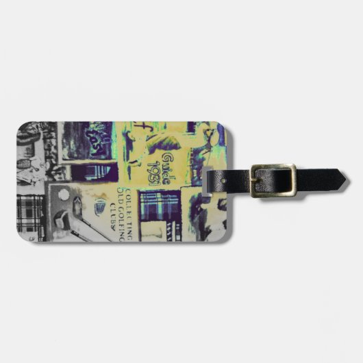 Geweldige Golf Collage Patroon Bagagelabel (Voorkant horizontaal)