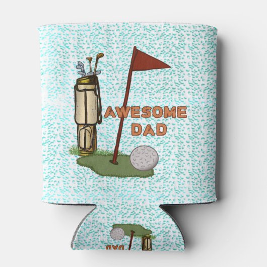 Geweldige Golf Dad aangepaste Koelbox Blikjeskoeler (Achterkant)