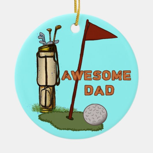Geweldige Golf Dad ornament (Voorkant)