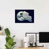 Geweldige golf, Hokusai Meets Fibonacci in Mijn ho Poster (Thuiskantoor)