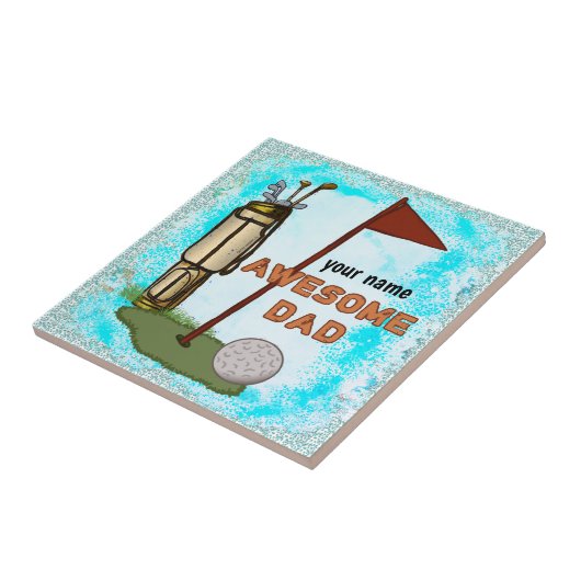 Geweldige Golf Pa Tegeltje (Zijkant)