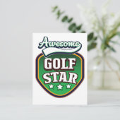 Geweldige Golf Ster  Aankondigingskaart (Staand voorkant)