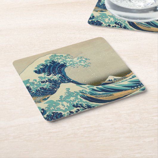Geweldige golf van Kanagawa en Japanse kunst /Japa Kartonnen Onderzetters (Schuin)