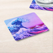 Geweldige golf van Kanagawa en Japanse kunst /Japa Kartonnen Onderzetters (Schuin)