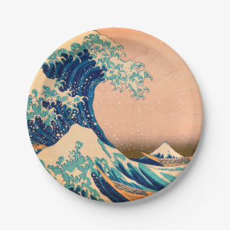 Geweldige golf van Kanagawa en Japanse kunst /Japa Papieren Bordje
