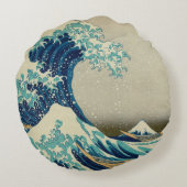 Geweldige golf van Kanagawa en Japanse kunst /Japa Rond Kussen (Achterkant)