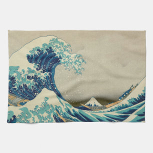 Geweldige golf van Kanagawa en Japanse kunst /Japa Theedoek