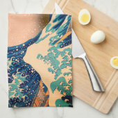 Geweldige golf van Kanagawa en Japanse kunst /Japa Theedoek (Quarter Fold)