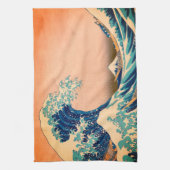 Geweldige golf van Kanagawa en Japanse kunst /Japa Theedoek (Verticaal)