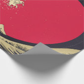 "Geweldige golf van kanagawa". Hokusai, Japanse go Cadeaupapier (Hoek)