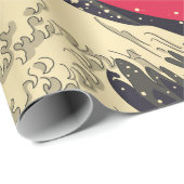 "Geweldige golf van kanagawa". Hokusai, Japanse go Cadeaupapier (Rol Hoek)