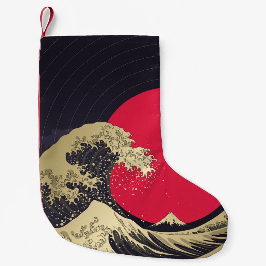 "Geweldige golf van kanagawa". Hokusai, Japanse go Kleine Kerstsok (Voorkant)