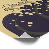 "Geweldige golf van kanagawa". Hokusai, Japanse go Poster (Hoek)