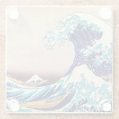 Geweldige golf van Kanagawa Japanse afdrukkunst Glazen Onderzetter (Achterkant)