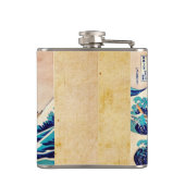 Geweldige golf van Kanagawa  Japanse afdrukkunst Heupfles (Achterkant)