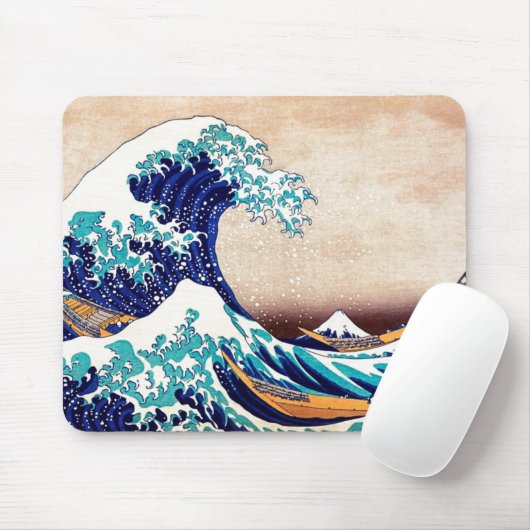 Geweldige golf van Kanagawa Japanse afdrukkunst Muismat (Met muis)
