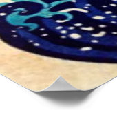 Geweldige golf van Kanagawa  Japanse afdrukkunst Poster (Hoek)