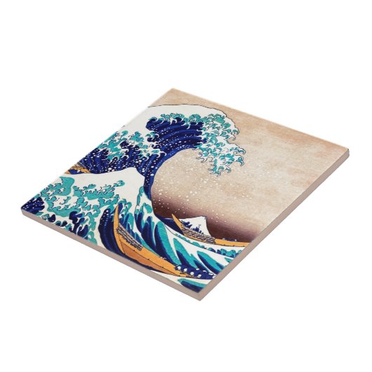Geweldige golf van Kanagawa  Japanse afdrukkunst Tegeltje (Zijkant)