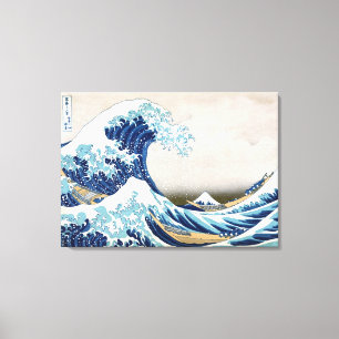 Geweldige golf van Kanagawa  Japanse boetes Canvas Afdruk