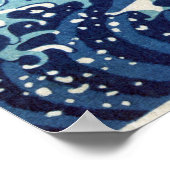 Geweldige golf van Kanagawa Japanse boetes Poster (Hoek)