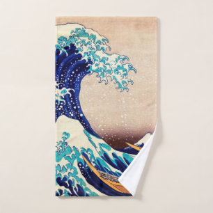 Geweldige golf van Kanagawa  Japanse kunst Handdoek