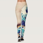 Geweldige golf van Kanagawa  Japanse kunst Leggings (Achterkant)