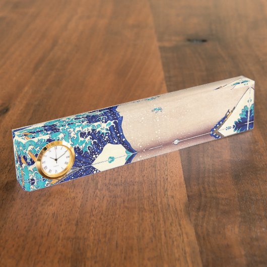 Geweldige golf van Kanagawa Japanse  kunst Naambordje (Zijkant)