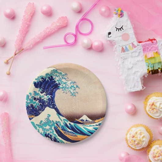 Geweldige golf van Kanagawa Japanse  kunst Papieren Bordje (Feest)