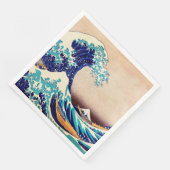 Geweldige golf van Kanagawa  Japanse kunst Servet (Hoek)