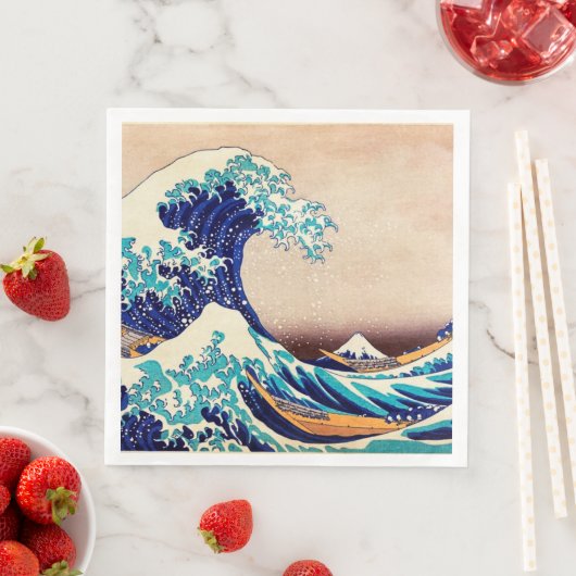 Geweldige golf van Kanagawa  Japanse kunst Servet (Insitu)