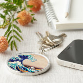 Geweldige golf van Kanagawa Japanse  kunst Sleutelhanger (Zijkant)