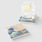 Geweldige golf van Kanagawa Japanse  kunst Stenen Onderzetter (Zijkant)