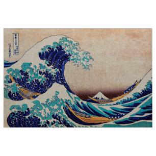 Geweldige golf van Kanagawa Japanse  kunst Stof