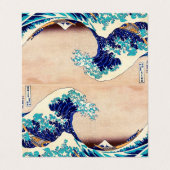 Geweldige golf van Kanagawa  Japanse kunst Visitekaartje (Buitenkant ongevouwen)