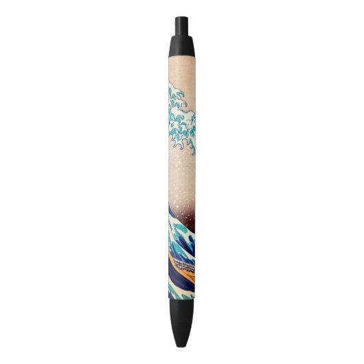 Geweldige golf van Kanagawa Japanse  kunst Zwarte Inkt Pen (Voorkant Verticaal)