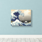 Geweldige golf van Kanagawa Oriental Fine Art Canvas Afdruk (Insitu (Houten vloer))