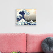 Geweldige golf van Kanagawa Oriental Fine Art Canvas Afdruk (Insitu (Woonkamer))