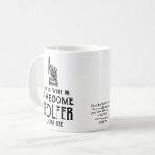 Geweldige Golfer Gepersonaliseerd Koffiemok (Voorkant links)