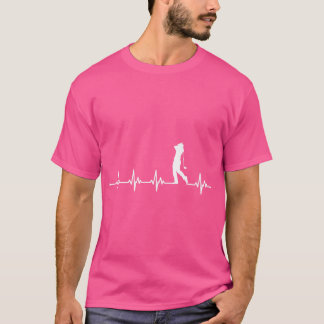 Geweldige Golfer Heartbeat Design Golf Club Golf B T-shirt