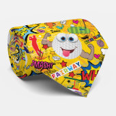 ⛳️ Geweldige golfmix geel 💛 Stropdas (Opgerold)