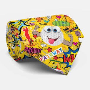 ⛳️ Geweldige golfmix geel 💛 Stropdas