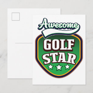 Geweldige golfster aankondigingskaart